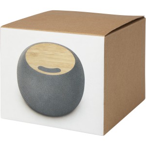 Ecofiber bamboo/RPET Bluetooth(r) speaker and wireless charg (Speakers, radios)