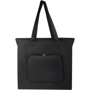 EcoFold RPET foldable tote bag 16L, Solid black (Shopping bags)