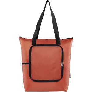 EcoFold RPET foldable tote cooler bag 15L, Brick (Cooler bags)