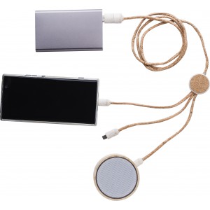 Stainless steel charging cable Gemma, brown (Eletronics cables, adapters)