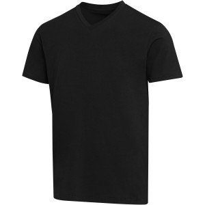 Balfour 200 g/m2 short sleeve v-neck unisex OCS organic t-shirt, Black