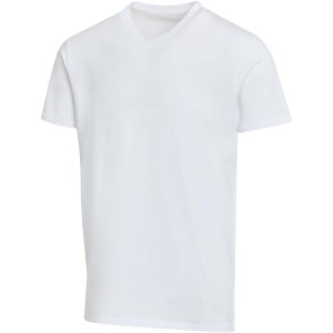 Balfour 200 g/m2 short sleeve v-neck unisex OCS organic t-shirt, White