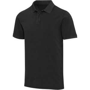 Calgary 200 g/m2 washed men's polo, Black
