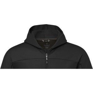 Elevate Nubia men's performance full zip knit jacket, Solid black (Pullovers)