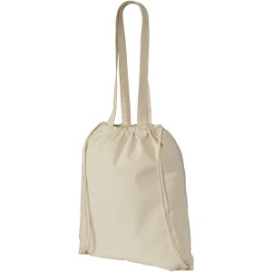 Eliza cotton drawstring backpack, Natural (Backpacks)