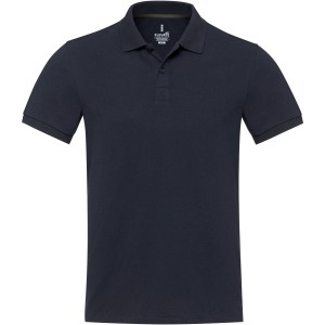 Emerald short sleeve unisex Aware(tm) recycled polo, Navy (Polo short, mixed fiber, synthetic)