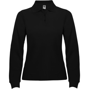 Estrella long sleeve women's polo, Black