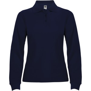 Estrella long sleeve women's polo, Navy Blue (Long-sleeved shirt)