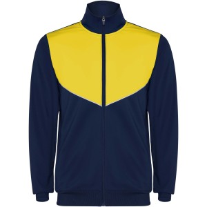 Evans 225 g/m2 unisex tracksuit, Navy Blue, Yellow