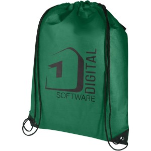 Evergreen GRS recycled non-woven drawstring bag 5L, Green (Backpacks)