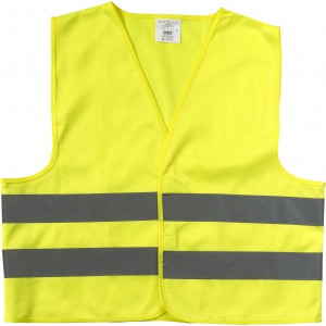 Polyester (75D) safety jacket Clara, yellow, S