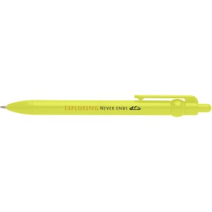 Fidget recycled plastic ballpoint pen (black ink), Lime gree (Plastic pen)