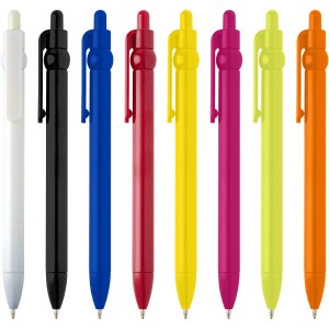 Fidget recycled plastic ballpoint pen (black ink), Magenta (Plastic pen)