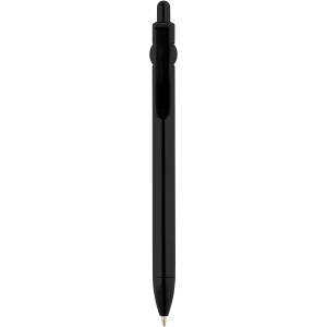 Fidget recycled plastic ballpoint pen (black ink), Solid bla (Plastic pen)