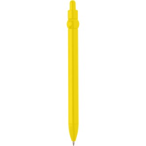 Fidget recycled plastic ballpoint pen (black ink), Yellow (Plastic pen)