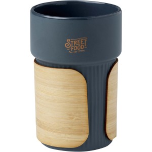 Fika 340 ml tumbler with bamboo sleeve, Hale Blue (Glasses)