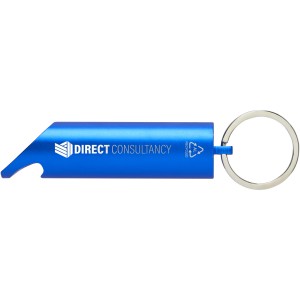 Flare RCS recycled aluminium IPX LED light and bottle opener (Keychains)