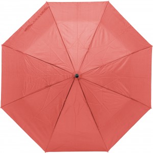 Pongee (190T) umbrella Zachary, red (Foldable umbrellas)