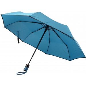 Pongee umbrella Jamelia, light blue (Foldable umbrellas)