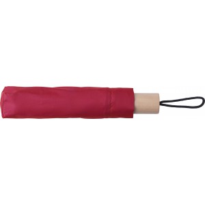 RPET 190T umbrella Brooklyn, red (Foldable umbrellas)