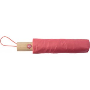RPET umbrella Teodora, red (Foldable umbrellas)