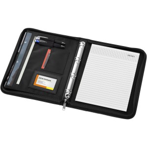 Stanford-deluxe A4 zippered portfolio, solid black (Folders)