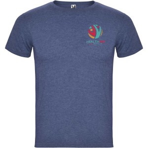 Fox short sleeve men's t-shirt, Heather Denim Blue (T-shirt, 90-100% cotton)