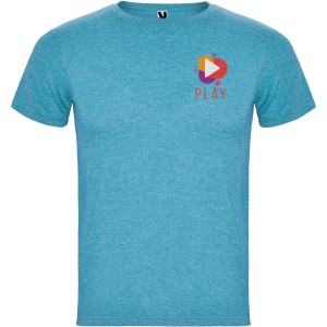 Fox short sleeve men's t-shirt, Heather Turquoise (T-shirt, 90-100% cotton)