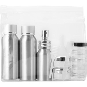 Frankfurt airline approved alu travel bottle set, Silver, Gr (Travel items)