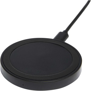 Freal 15W recycled plastic wireless charging pad, Solid blac (Powerbanks)