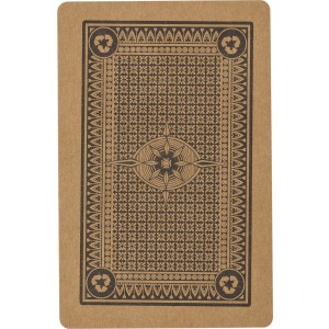 Recycled paper playing cards Andreina, brown (Games)