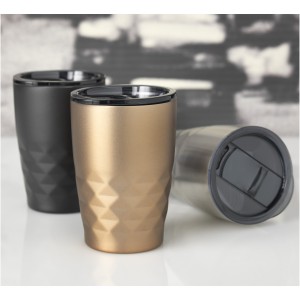 Geo 350 ml copper vacuum insulated tumbler, solid black (Glasses)