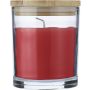 Glass candle Riven, red