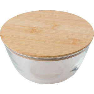 Glass salad bowl Isabeau, Brown/Khaki (Kitchen glass)