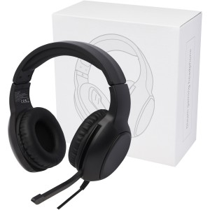 Gleam gaming headphones, Solid black (Earphones, headphones)