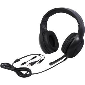 Gleam gaming headphones, Solid black (Earphones, headphones)