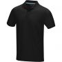 Graphite short sleeve men's  organic polo, Solid black