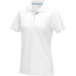 Graphite short sleeve women's GOTS organic polo, White (3750901)