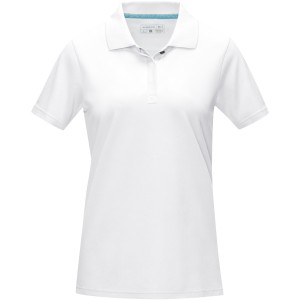 Graphite short sleeve women's  organic polo, White (Polo shirt, 90-100% cotton)