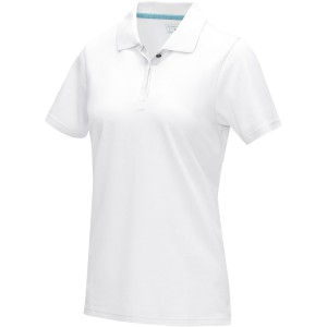 Graphite short sleeve women's  organic polo, White (Polo shirt, 90-100% cotton)