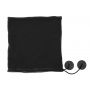 Polyester fleece (240 g/m2) scarf and beanie in one, black