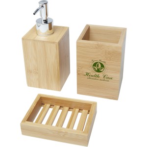 Hedon 3-piece bamboo bathroom set, Natural (Body care)