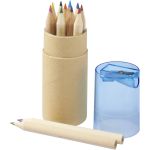 Hef 12-piece coloured pencil set with sharpener, Blue (10706800)