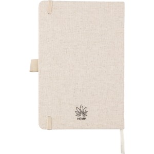 Hemp notebook A5 Barbara, khaki (Notebooks)