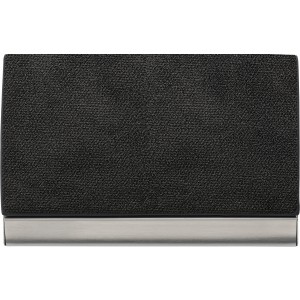 Horizontal, curved business card holder, black (Card holders)