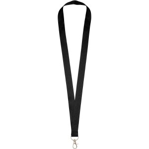 Impey lanyard with convenient hook, solid black (Lanyard, armband, badge holder)