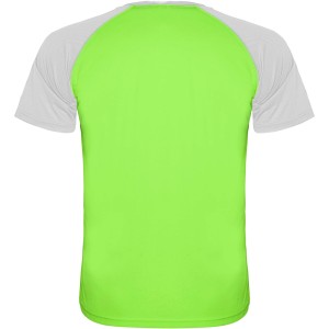 Indianapolis short sleeve unisex sports t-shirt, Fluor Green, White (T-shirt, mixed fiber, synthetic)