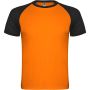 Indianapolis short sleeve unisex sports t-shirt, Fluor Orange, Solid black
