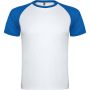 Indianapolis short sleeve unisex sports t-shirt, White, Royal blue