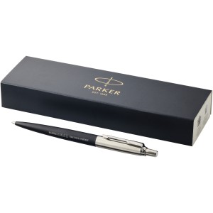 Jotter Bond Street ballpoint pen, solid black,Silver (Metallic pen)